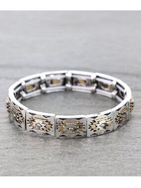 Western Aztec Stretch Bracelet - QB5314SBGB